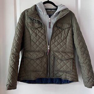 Tommy Hilfiger Green Quilted Jacket, Size Small, EUC!!